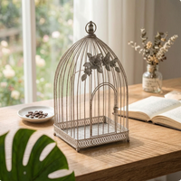 Birdcage with Arched Door Rustic Decorative Birdcage Charming for Weddings