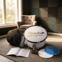 Marching Bass Drum with Mallet Heavy Duty Marching Bass Drum Mallets Felt Head for Processions, Rehearsals