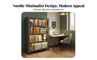 Multi-Tier Cabinet with Flip Doors Debris-Shieldedresistant Book Storage Single-Tier Design Book Rack for Apartment Dwellers, Residents, Study Room