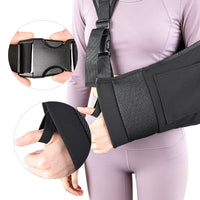 Adjustable Arm Sling with Phone Pocket and Thumb Fixation Strap
