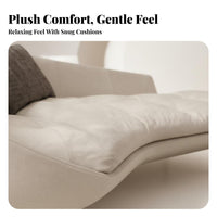 curved Sofa Nordic aesthetic Living Room Furniture Curved Design Home Seating for Interior Designers, Apartment Dwellers, Reception Area, Lounge, Studio