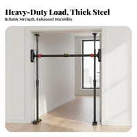 Anti-Slip Design No-Drill Chin-up Bar Stable 8-Point Support Chin-up Bar Heavy-Duty Steel Construction Home Fitness Equipment for Family, Beginners, Women, Strength Training, Hallway, Garage