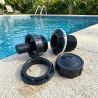 Sand Strainer Drain Outlet Leak-Resistant Strainer Drain Outlet with Sealing Band Black Replacement Part for Pool Owners