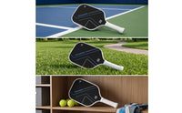 Pickleball Paddle with Carbon Fiber Face Anti-Slip Pickleball Paddle with Perforated Grip Paddles Rotation Racket Lightweight