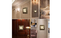 13A Wall Outlet Antique-Style Single-Gang Wall Plate Single Outlet Receptacle Cover Decorative Hardware Corrosion-Resistant