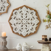 Floral Scroll Wall Decor Distressed Finish House Decoration Vintage Style for Home Decor