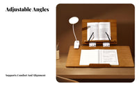 Foldable Design Adjustable Reading Stand Multi-Functional Two-levelTier Adjustable Easel Ergonomic Book Holder With Page Holders for Students, Children, School, Home Office, Library, Bedroom