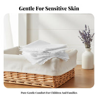 White Cotton Handkerchief Soft & Skin-Friendly Blank DIY Handkerchief Reusable