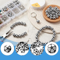 100 Pieces 12 Mm Acrylic Football Beads Through Hole Football Beads