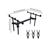 Double Rod Stand Telescopic Ground Stake Rod Holder Easy to Set up Ground Fishing Pole Holder for Outdoor