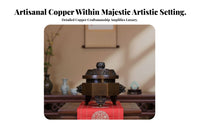 Bronze-Brown Faceted Structure & Residence Decor Lid Incense Burner