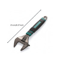 Adjustable Wrench Thickened Adjustable Spanner Wrench with Hanging Hole Wide-Opening Tool Heavy-Duty for DIYers, Workshop