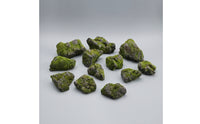 12 Pieces Artificial Moss Rocks Realistic Artificial Moss Stones Prop Lightweight Green for Decorators, Indoor Greenery Scenes
