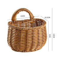 Space-Saving Ginger Garlic Storage Basket Multi-Purpose Wall Hanging Storage Basket Versatile Hollow-out Design for Bathroom, Pantry