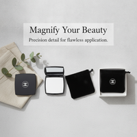 Portable Double-Sided Flip Makeup Mirror with Logo