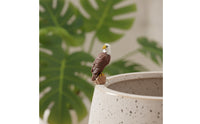 Bald Eagle Figurine Micro Bald Eagle Ornament Realistic Small for Hobbyists, Fairy Garden, Desk Decor