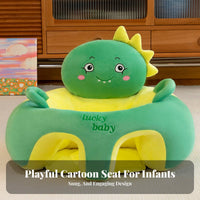 Anti-Fall Design Inflatable infant Training Seat with Radish Toy Soft and Comfortable Infant assist Chair Skingentle for Infants, young children, Parents, Sitting training Feeding, Nursery, Playroom