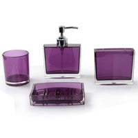 4 Pieces 4 Piece Bathroom Accessory Set Soap Dispenser and Toothbrush Holder Set for Restroom, Washroom