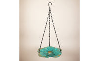 Flower-Shaped Hanging Bird Feeder Outdoor Hanging Bird Bath Lightweight Birdbath Long-Lasting for Balcony