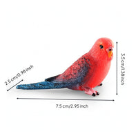Textured Miniature Parrot Model Mini Parrot Figurine Colorful Desktop Bird Toy Realistic for Shelves