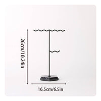 Decorative Design Marble Base Jewelry Holder Multi-Functional Jewelry Stand Detachable Necklace Holder Long-Lasting Metal Construction for Women, Girls, Dresser, Vanity, Bedroom