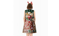 Christmas Costume Dress Festive Christmas Dress Knee Length Clothing for Women, Entertainers, Stage Performances