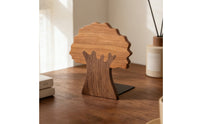 Wood Book Stand Original Design Wooden Bookends Rust-Resistant Wooden Book Stopper for Study Room