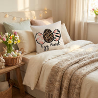 Easter Bunny Pillow Cover Machine Washable Easter Bunny Pillow Cover Invisible Zipper Bunny Print Decorative Pillowcase for Living Room, Couch, Sofa