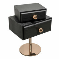 Creative Design Round Pedestal Table Space-Saving Nightstand Multi-Functional Indoor Furnishing Minimalist look for Apartment Dwellers, Interior Decorators, Homeowners, Bedroom, Living Room, Office, Corners