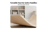 Child-Centered Inspired Wooden Balance Board Improves Core Strength Curved Seesaw Board Long-Lasting Natural Wood Learning Toy Multi-Functional for Toddlers, Exercise, Playroom