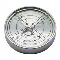 Aluminum Alloy Circular Liquid Level Universal Use Round Bubble Level High Accuracy Measuring Tool Compact Size for Mechanics, Professionals, Machine Setup, Workshop, Calibration