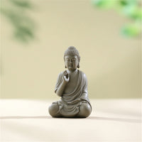 Miniature Meditating Buddha Figurine Zen Buddha Figurine Matte Decor Smooth for Meditation Corner