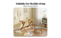 Foldable Design Adjustable Desk and Chair Combo Safe long-lasting Adjustable Height Workstation Widened Desktop children's Furniture Easy Assembly for Students, Kids (3-15 years), Parents, Homeschooling, Bedroom, Home, Playroom