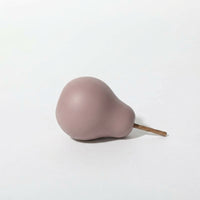 Living Room Decor White Porcelain Ceramic Pear Figurine, Modern Minimalist Fruit Ornament for Desktop and Office, Elegant Decorative Piece