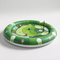 Floating Water Chipping Green Sturdy Pool Golf Game with Club Inflatable Golf Pad with Balls Waterproof Soft-Touch for Families