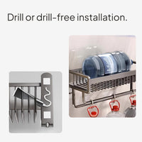 Wall Mounted Aluminum Towel Rack Bathroom Shelf