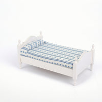 1:12 Scale Miniature Dollhouse Bed Collectible Dollhouse Bed Decorative Furniture Detailed for Collectors, Hobbyists, Kids, Bedroom Scene, Diorama