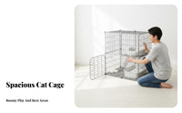 Large Cat Enclosure Spacious DIY Multi-Level Feline Enclosure Easy To Assemble for Kittens, Apartment