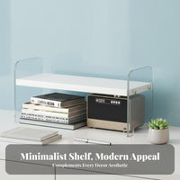 Space-Saving Multi-Tier Desk Rack Layered Design Desktop Organizer Versatile Use Tabletop Shelf Large Capacity for Students, Telecommuting Workers, Homeowners, Study Room, Dormitory, Dresser Top, Kitchen Counter