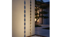 Artistic Design Bamboo Joint Rain Chain Weather Resistant Japanese Design Rain Chain Soothing Sound Decorative Downspout Easy to Install for Courtyard, Patio, Temple
