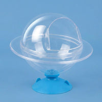 Transparent Hamster Sand Bath and Hamster Toilet, 16cm Hamster Sand Bath with Splash Basin for Small Animal Hygiene