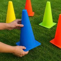 Color Cones Marker Cones Training Cones Set of 10 For Soccer Futsal Practice Flexible Material