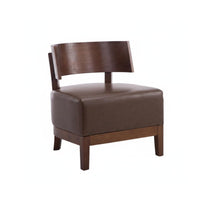 Leisure Design Low-Back Upholstered Seat Modern Design Seating Furniture Sturdy Construction Lounge Chair Thick Cushion for Business Owners, Renters, Homeowners, Restaurant, Reception Area, Office, Reading Nook