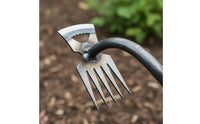 Ground-Clearing Weeder Rake Manganese Steel Handheld Soil Loosener Labor-Saving Weeding Tool for Farm