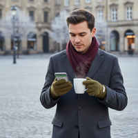 Women's Australian 100% Wool Blend Fingerless Touchscreen Gloves