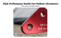 Anti-Slip 3-Hole Triangular Rope Buckle Quick Adjustment 3-Hole Cord Lock Windproof Guyline Adjuster Long-Lasting for Campers, Hikers, Backpackers, Camping, Hiking, Backpacking