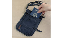 Travel Document Holder Holder with Neck Strap Neck Wallet Hands Travel Document Holder Holder for Journeyers, Commuters, Airports