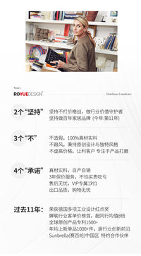 北欧藤编沙发别墅花园露台庭院户外家具阳台光房客厅休闲藤椅三人 边几（50*50*H50CM）