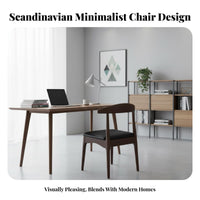 Nordic Design Curved Back Chair Ergonomic Backrest Armless Side Chair Long-Lasting Seating Furniture Sturdy Frame for Homeowners, Interior Designers, Study Room, Home Office, Kitchen, Bedroom
