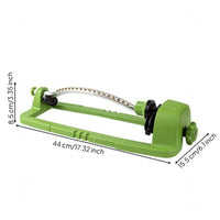 Curved Metal Tube Brass Nozzle Sprinkler Green Base Lawn Sprinkler Hose Connection Outdoor Watering Compact